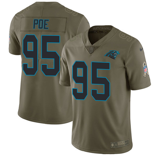 Nike Panthers #95 Dontari Poe Olive Men's Stitched NFL Limited Salute To Service Jersey